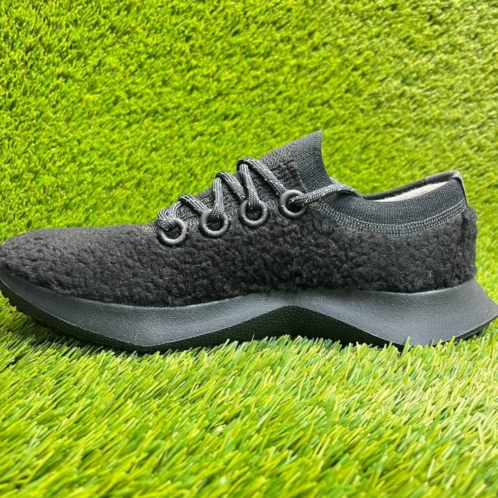 Allbirds Wool Dasher 2 Fluffs Mens Size 8.5 Natural Black Running Shoes Sneakers